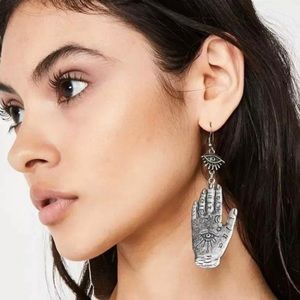 - Large Palmistry Hand Earrings